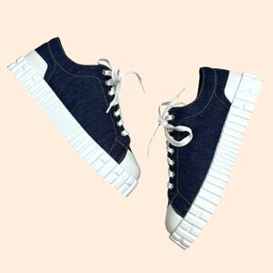 Hermes Denim Cross Sneakers
